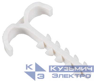 Дюбель-хомут Т-образ. 4-12мм нейлон бел. (уп.25шт) IEK UDH11-04-12-025-K01