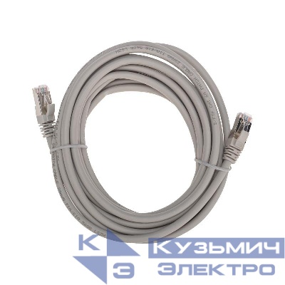 Патч-корд S/FTP CAT 6A (10G) RJ45-RJ45 28AWG LSZH сер. 5м Rexant 02-0390-5 0