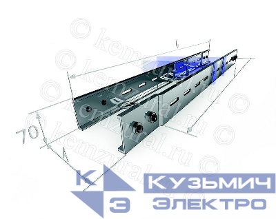 Лоток прямой НЛ40х5-П2.87(1.2мм)УТ1.5 КЭМЗ 440 400534 24
