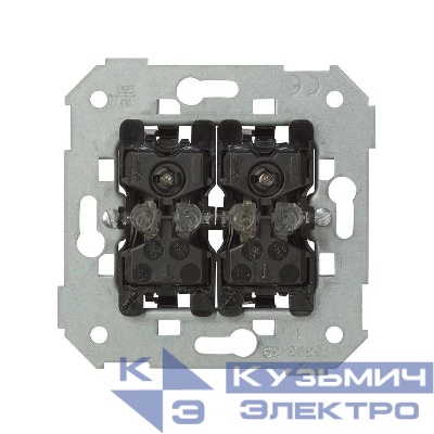 Выключатель кнопочный 2-кл. СП Simon 82 10А 250В с подсветкой механизм Simon 75393-39