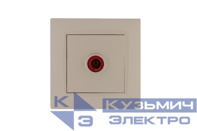 Розетка TV проходная Karea RIZZ крем Makel 88010007