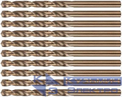 Сверло по металлу Profi с кобальтом 5% 5х86мм (уп.10шт) Cutop 48-50-10