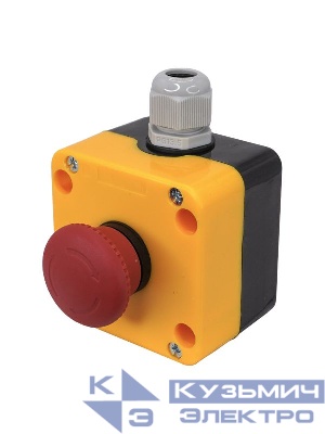 Пост управления ПКУ-22-K178F-65У1 1 гриб с фиксацией 2НЗ IP65 красн. Электротехник ET014861