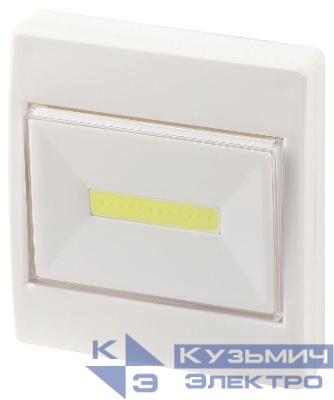 Фонарь светодиодный подсветка SB-102 пушлайт (СОВ; 3хААА; бел. 1шт в пакете) Трофи Б0052748