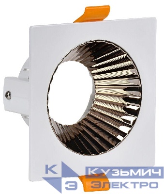 Светильник 4109 встраиваемый поворотный GU10 бел./шокол. пласт. IEK LT-UVB0-4109-GU10-1-K30