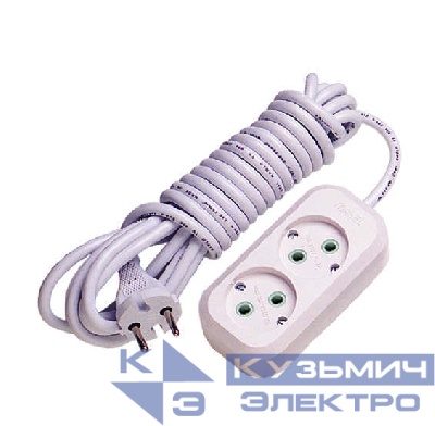 Удлинитель 2х15м без заземл. 10А IP20 Makel MGP109