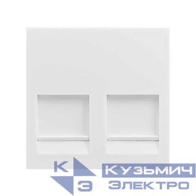 Адаптер без шторок 2 RJ45 Keystone бел. Simon 400 40000089-030
