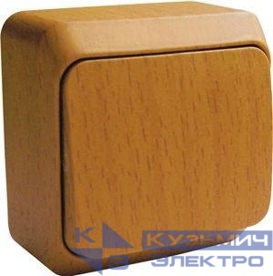 Выключатель 1-кл. ОП Этюд Дача 10А IP20 бук SE BA10-001T