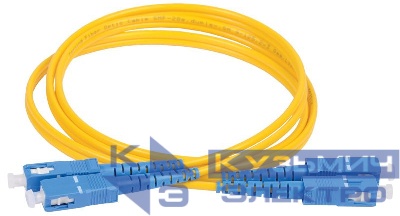 Патч-корд оптический коммутационный соединительный для одномодового кабеля (SM); 9/125 (OS2); SC/UPC-SC/UPC; двойн. исполнения (Duplex); LSZH (дл.2м) ITK FPC09-SCU-SCU-C2L-2M