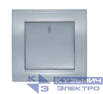 Переключатель проходной 1-кл. СП Бриллиант 10А IP20 серебр. UNIVersal 7949629