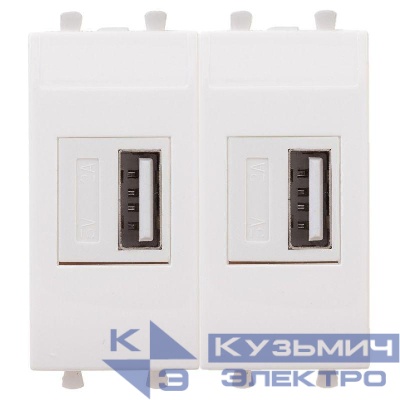 Устройство зарядное USB 2мод. 2.1А Avanti "Белое облако" DKC 4400542