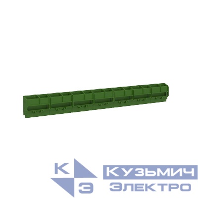 Держатель шинный FRAME 306мм 7 сегментов до 35 полюсов (для всех кроме 18 54 и 72 модулей) зел. DKC F12GGHU1