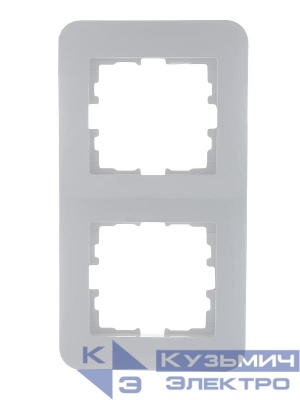 Рамка 2-м Karina Life вертикал. бел. LEZARD 708-0200-152