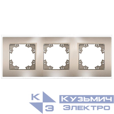 Рамка 3-м Афина стеклянная шампань UNIVersal 2280