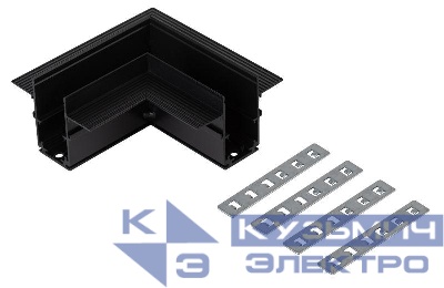 Коннектор угловой TRM-R20-СС-B для встраив. магнитн. шинопровода TRM-R20 NOVA 48В черн. Эра Б0054782