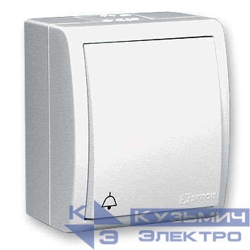 Выключатель кнопочный 1-кл. ОП Simon15 IP54 бел. 1594150-030
