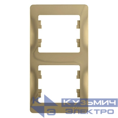 Рамка 2-м Glossa вертикал. титан SE GSL000406