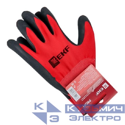 Перчатки рабочие PROFI с рельефным латексным покрытием (15 класс 10 разм) Expert EKF pe15nl-10-proxima