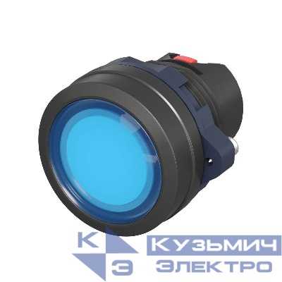 Головка кнопки плоская прозрачная без фиксации син. DKC M22P-FMLBP