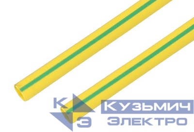 Трубка термоусадочная 35.0/17.5 1м желт./зел. Rexant 23-5008