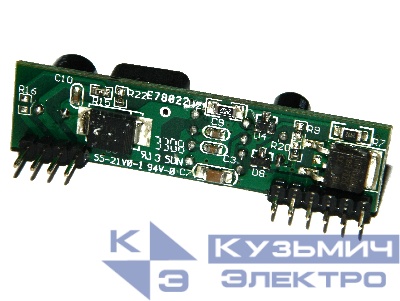 CLGB-48-12 PoE, сплиттер (PD), 48V 12W (12V), Тип 02, без корпуса, 180° контакт, зеленый РАСПРОДАЖА