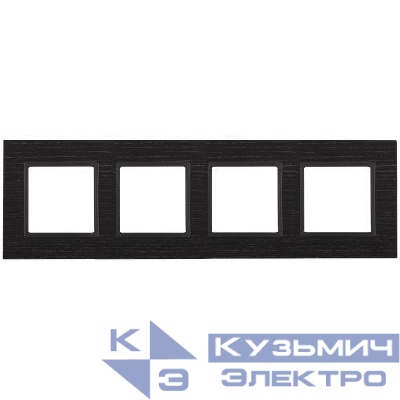Рамка 4-м 14-5304-05 дерево Elegance черн. дерево+антрацит ЭРА Б0034583