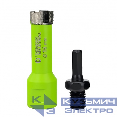 Diamond Industrial Алмазная коронка по керамограниту сегментная 16 мм М14  Diamond Industrial