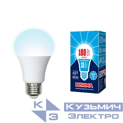 Лампа светодиодная LED-A60-11W/NW/E27/FR/NR Norma 11Вт матовая E27 (упак. картон) Volpe UL-00003786