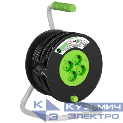 Удлинитель на пластик. катушке 4х40м с заземл. 16А IP20 GREEN LINE KAT-3x1.5-40m ПВС 3х1.5 Эра Б0065132
