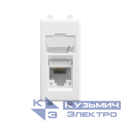 Розетка компьютерная 1мод. Avanti "Белое облако" RJ45 кат.5E модульная DKC 4400461