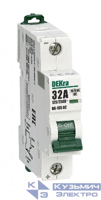Выключатель автоматический модульный 1п C 32А 10кА ВА-105 DC DEKraft 13382DEK