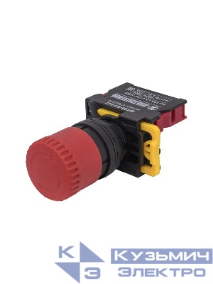Выключатель кнопочный ВК22-ES442 1НЗ гриб с фиксацией 30мм d22мм IP65 красн. Электротехник ET020018