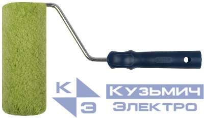 Валик полиакриловый нитяной профи бюгель 8мм диам. 47/83мм ворс 18мм 180мм зел. FIT 02165