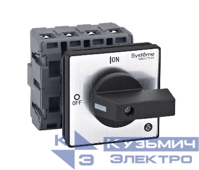 Выключатель-разъединитель 4п 63А IP20 с черн. рукоят. на дверцу 4 винтами SE MSD63420B