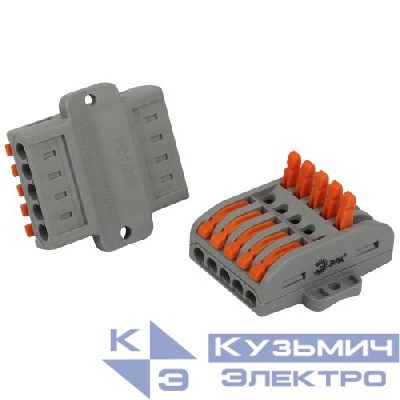 Клемма проходная с монтажн. площадкой 222-2415Р 5п 0.08-2.5/4кв.мм с рычагами NO-225-401 (уп.5шт) Эра Б0067940