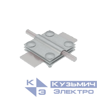 Соединитель крестообразный 3XS-D5-12-B40 AURAFORT HD для прутка d5-12мм и полосы до 40мм с 3 пластинами сталь гор. оцинк. КМ MA0023