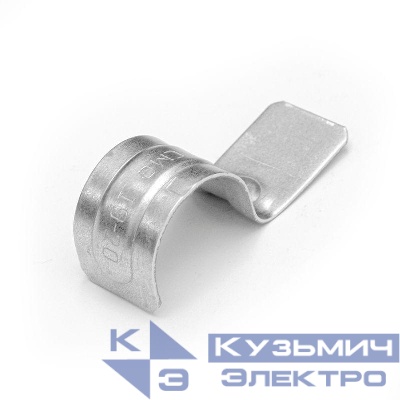 Скоба крепежная однолапковая СМО d19-20мм для монтажн. пистолета без отверст. метал. (уп.100шт) Промрукав PR08.2754