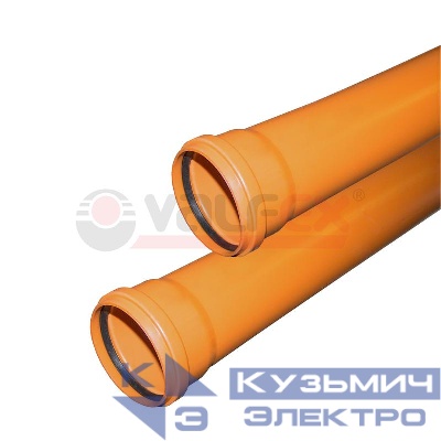 Труба ф110 с раструбом L=0.5м рыжая (30) VALFEX 301100050