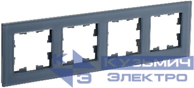 Рамка 4-м BRITE РУ-4-2-Бр стекло маренго матов. IEK BR-M42-G-31-K35