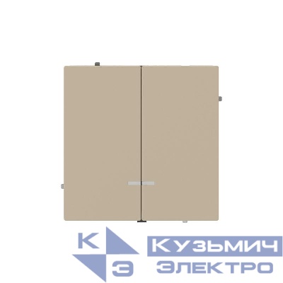 Выключатель 2-кл. KANT с подсветкой ванильн. марципан DKC 7015134