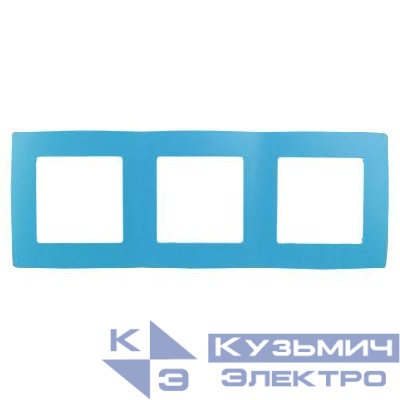 Рамка 3-м 12-5003-28 голуб. ЭРА Б0019411