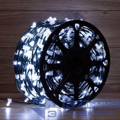 Гирлянда светодиодная "LED ClipLight" шаг 15см 665LED бел. 80Вт 12В IP65 эффект мерцания flashing бел. (уп.100м) Neon-Night 325-145