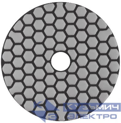 Круг шлифовальный алмазный гибкий АГШК (липучка) сухое шлифование 100мм Р3000 FIT 39857