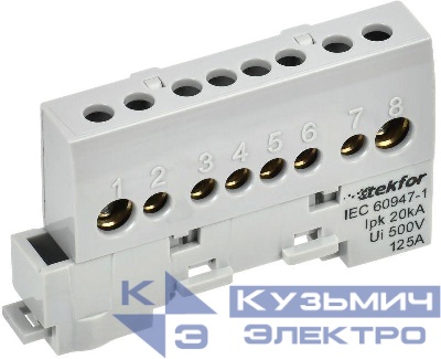 Шина L "фаза" изол. на универс. держ. 8х12-8-Ср TEKFOR IEK TF-NN20-08-KL-K03