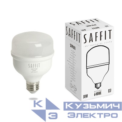 Лампа светодиодная SBHP1030 30Вт T80 6400К E27 230В SAFFIT 55091