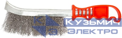 Корщетка с изогнутой пластик. ручкой стальная тип А FIT 38410