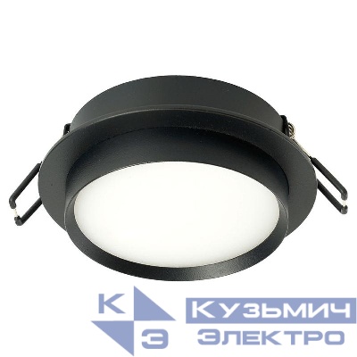 Светильник DL507 15Вт 230В GX53 потолочн. встраив. круг без лампы черн. FERON 51349
