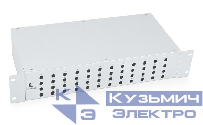 Кросс бокс оптический 19дюйм на 48 ST(FC) со сплайс-кассетой и КДЗС (без пигтейлов и проходных адаптеров) Cabeus 7936c