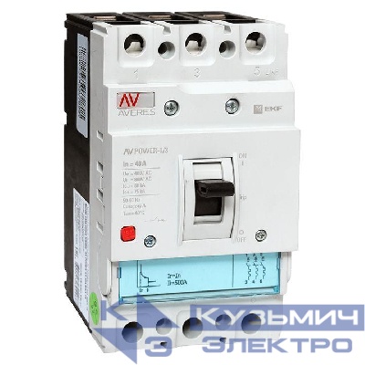 Выключатель автоматический 40А 80кА AV POWER-1/3 TR AVERES EKF mccb-13-40H-TR-av