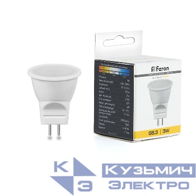Лампа светодиодная LB-271 3Вт MR11 2700К G5.3 230В FERON 25551